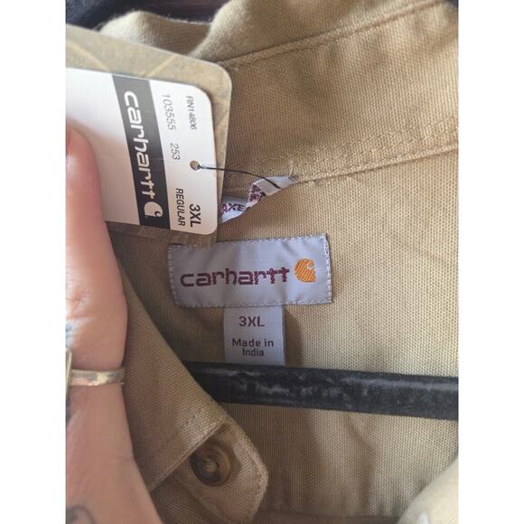 Carhartt Rugged Flex Relaxed Fit Canvas Short Sleeve Shirt Mens Size 3XL NEW!! - Picture 4 of 6